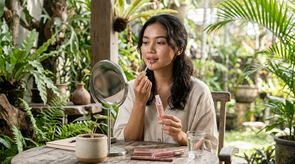 Teknik Layering Bibir dengan Lip Gloss, Tint, dan Cream