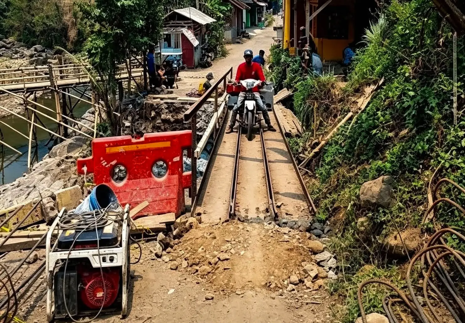 Jembatan Darurat Dibuka, Risiko Keselamatan Tetap Mengintai