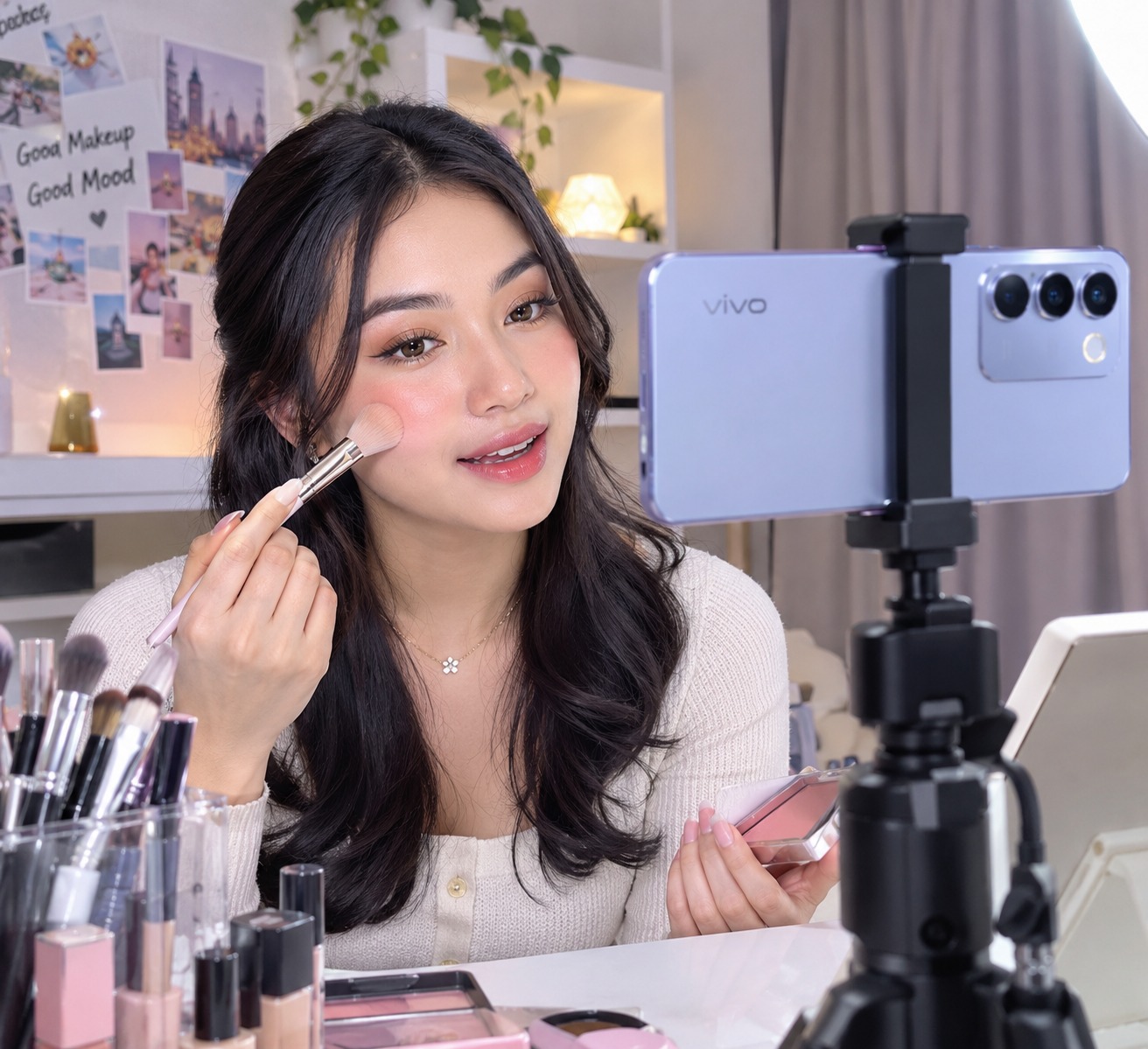 Smartphone Vivo Terbaik untuk Beauty Vlogger dan Konten Makeup