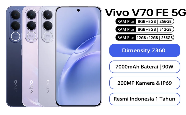 Vivo V70 Lite 4G: AMOLED 120Hz dan Baterai Jumbo di Kelas Terjangkau
