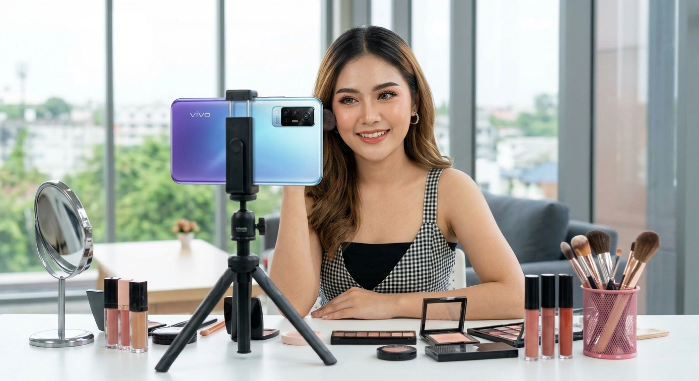 Smartphone Vivo Terbaik untuk Beauty Vlogger dan Konten Makeup