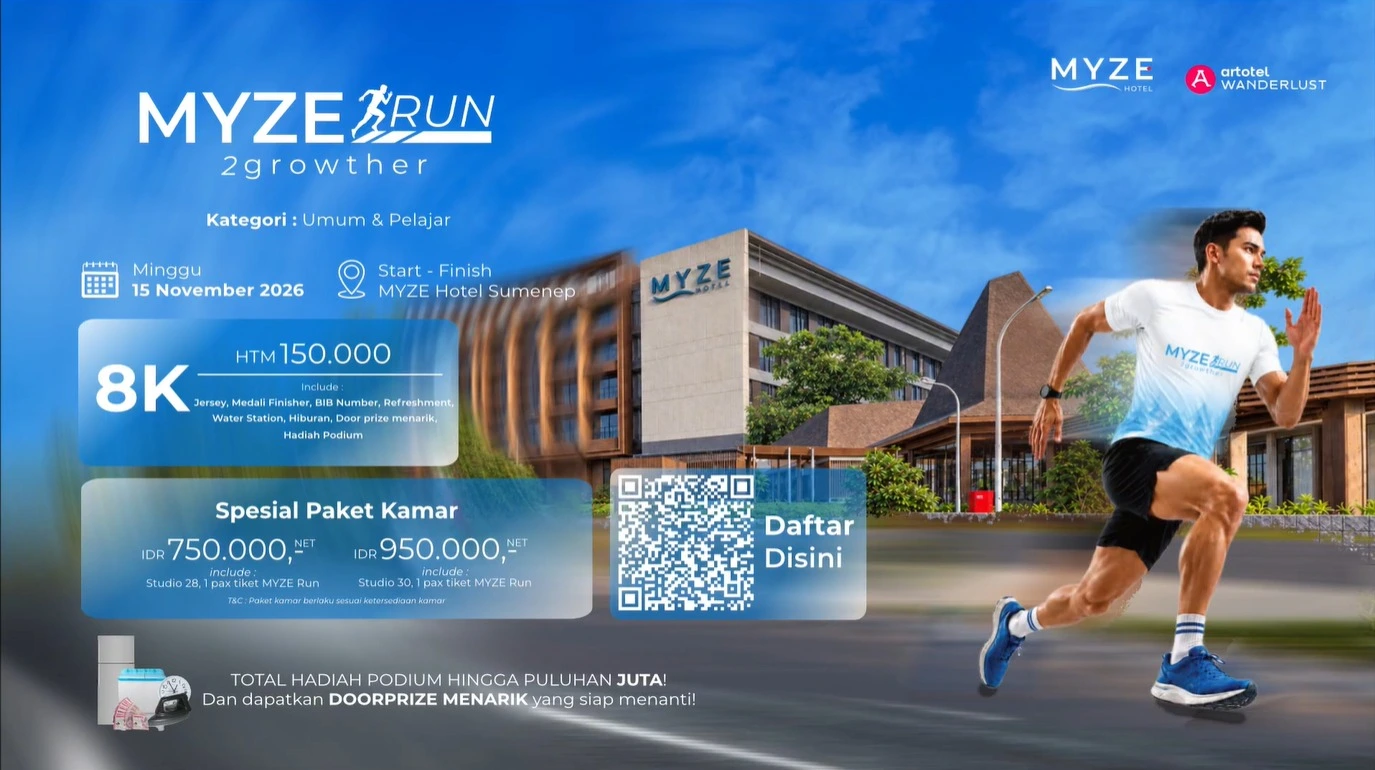 MYZE Run 2growther: Lari 8K Sumenep dan Wisata Sport Lokal