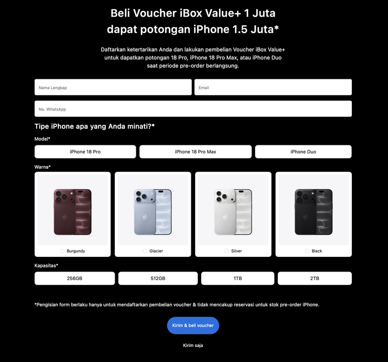 iPhone 18 Pro Pre-order: Diskon Rp1,5 Juta dan Warna Baru
