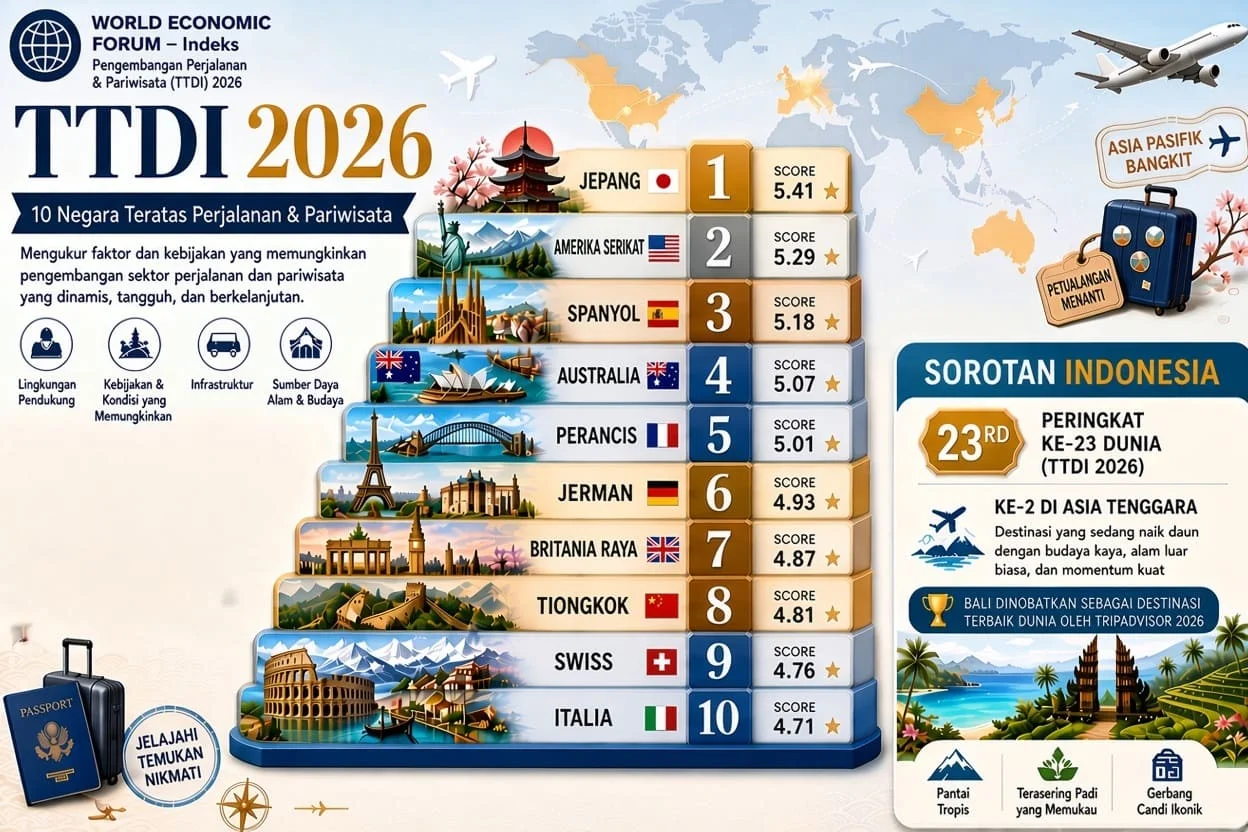 Peringkat Wisata Global: Posisi, Tantangan, dan Peluang