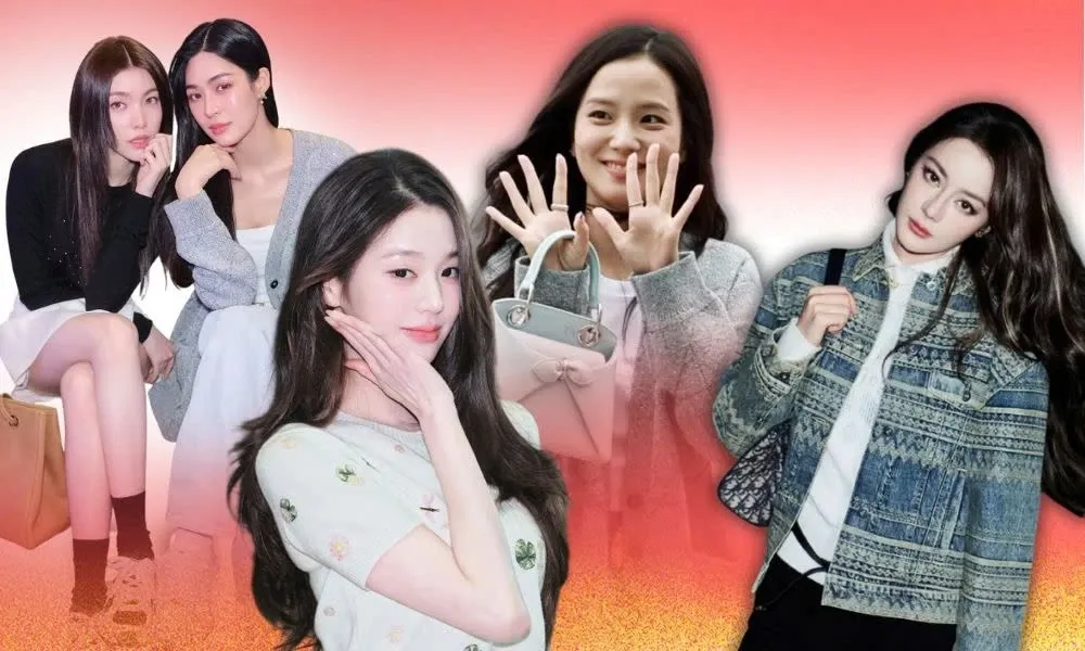 Jisoo, Jang Wonyoung, dan Rihanna di Front Row Dior