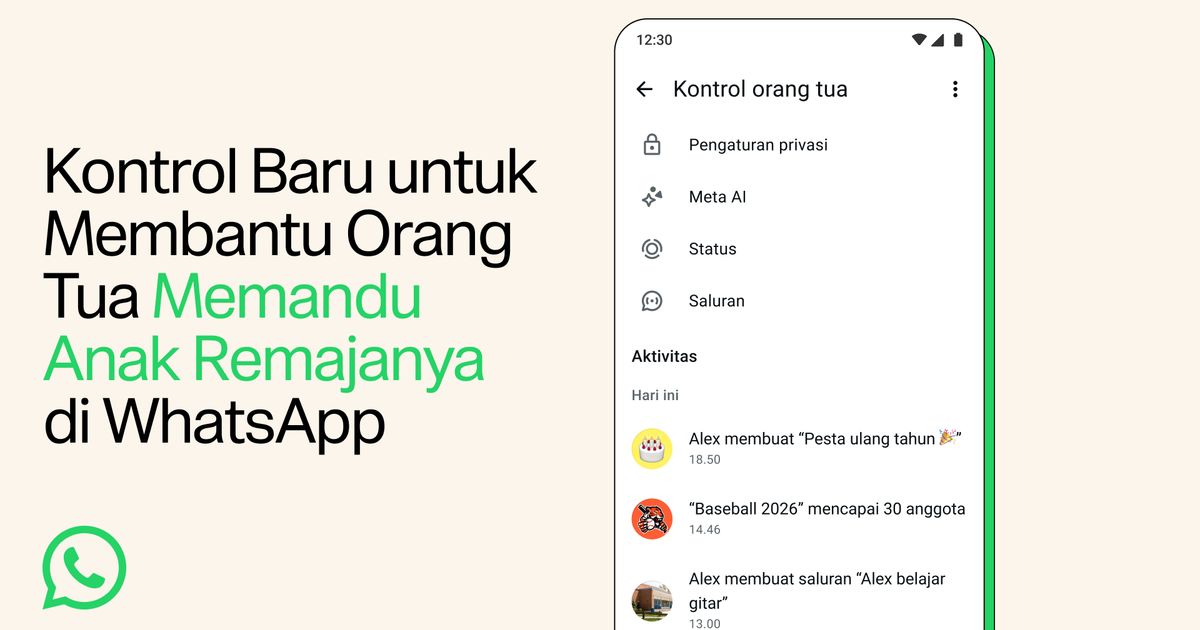 WhatsApp Rilis Fitur Parental Control untuk Remaja