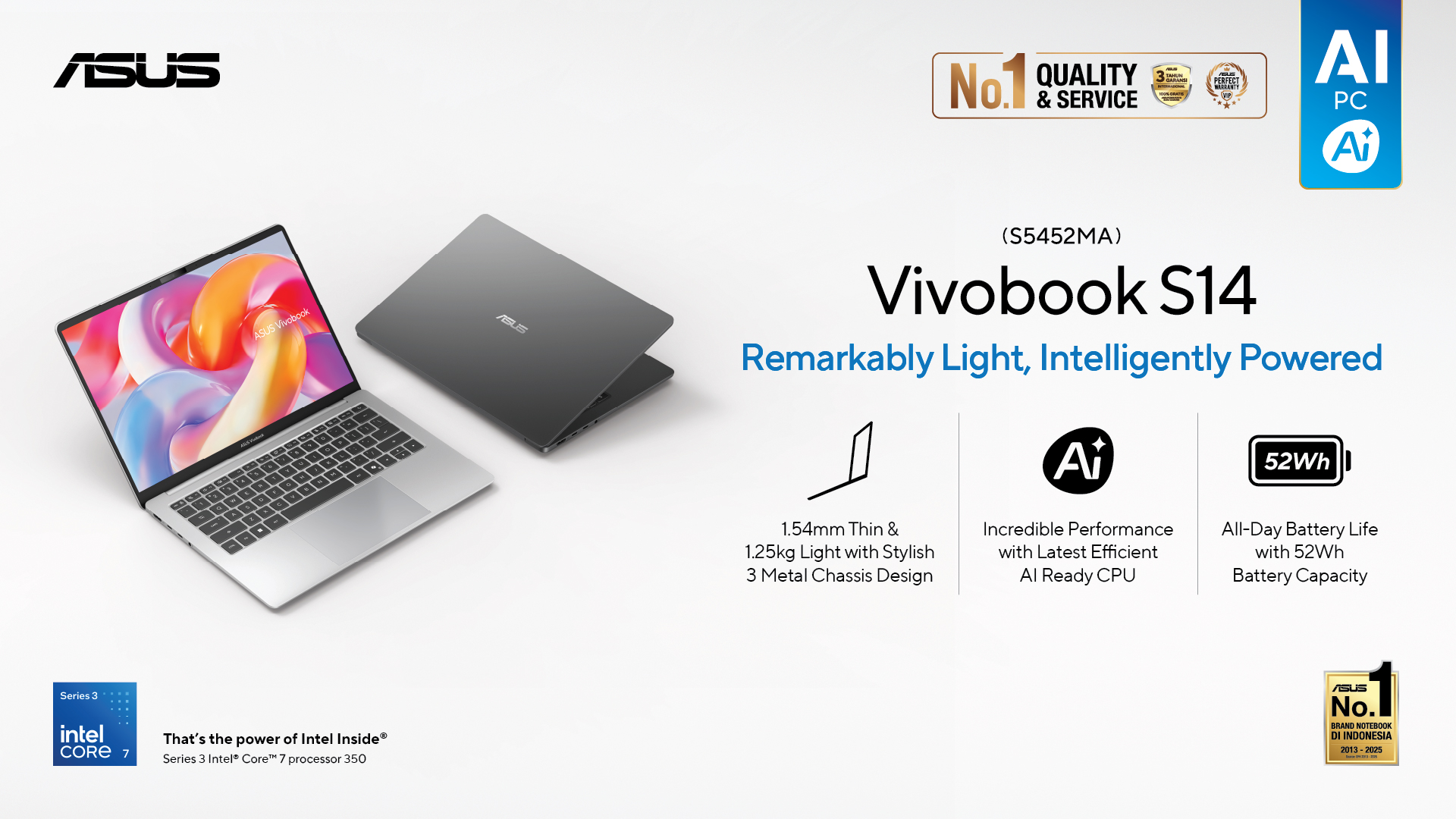 ASUS Vivobook S14: Laptop Ultringan 1,2 Kg untuk Produktivitas Mobile