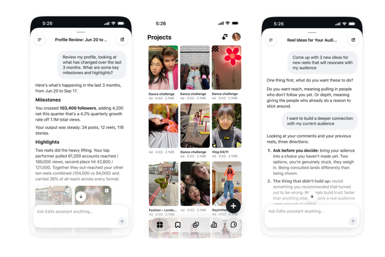 Edits Assistant Instagram: Chatbot AI untuk Analisis dan Ide Reels