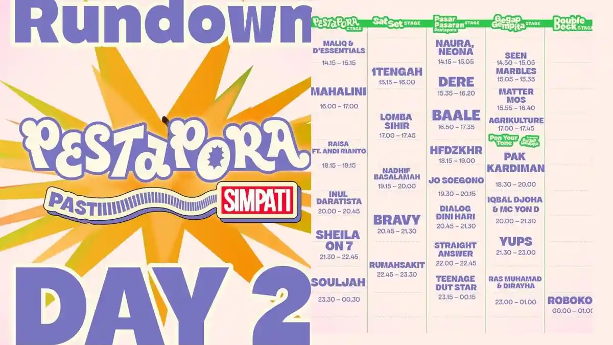 Panduan Lengkap Jadwal Hari Kedua Pestapora