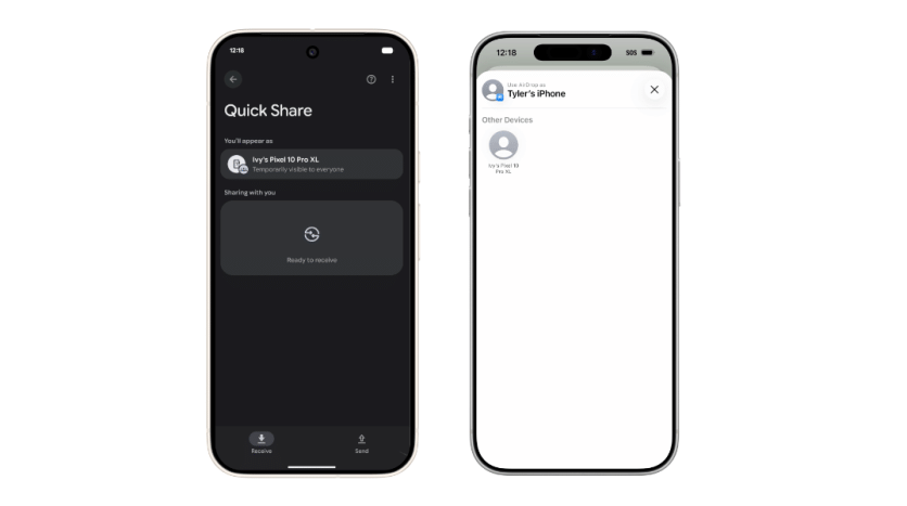 Quick Share vs AirDrop: Transfer File Android iPhone