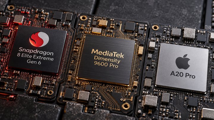 Snapdragon 8 Elite Gen 6 vs A20 Pro vs Dimensity 9600 Pro: Siapa Raja 2nm untuk Gaming dan AI?