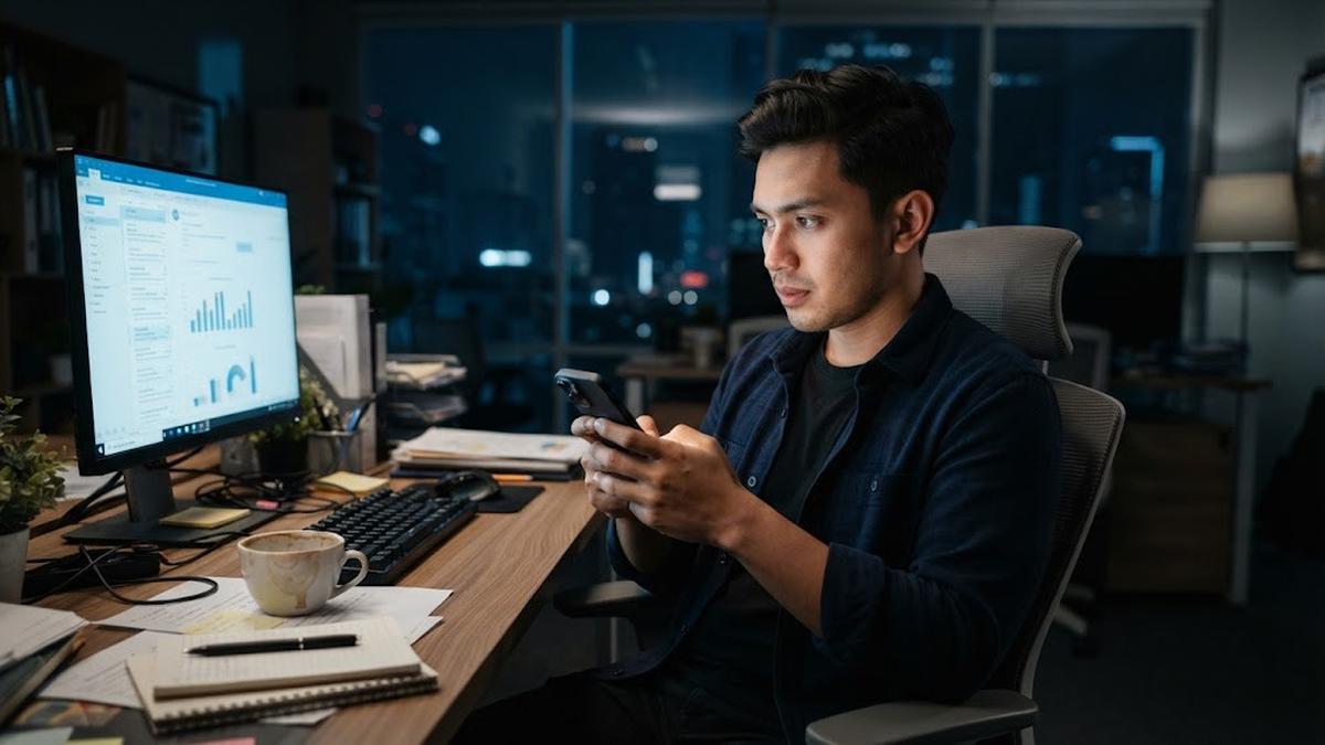 Kebiasaan Scroll HP Saat Bekerja: Mengapa Pikiran Kita Semakin Lelah