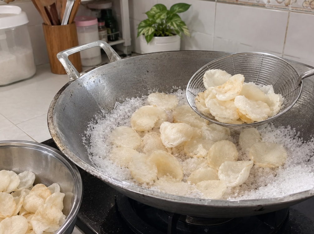 Menggoreng Tanpa Minyak dengan Microwave dan Garam Panas