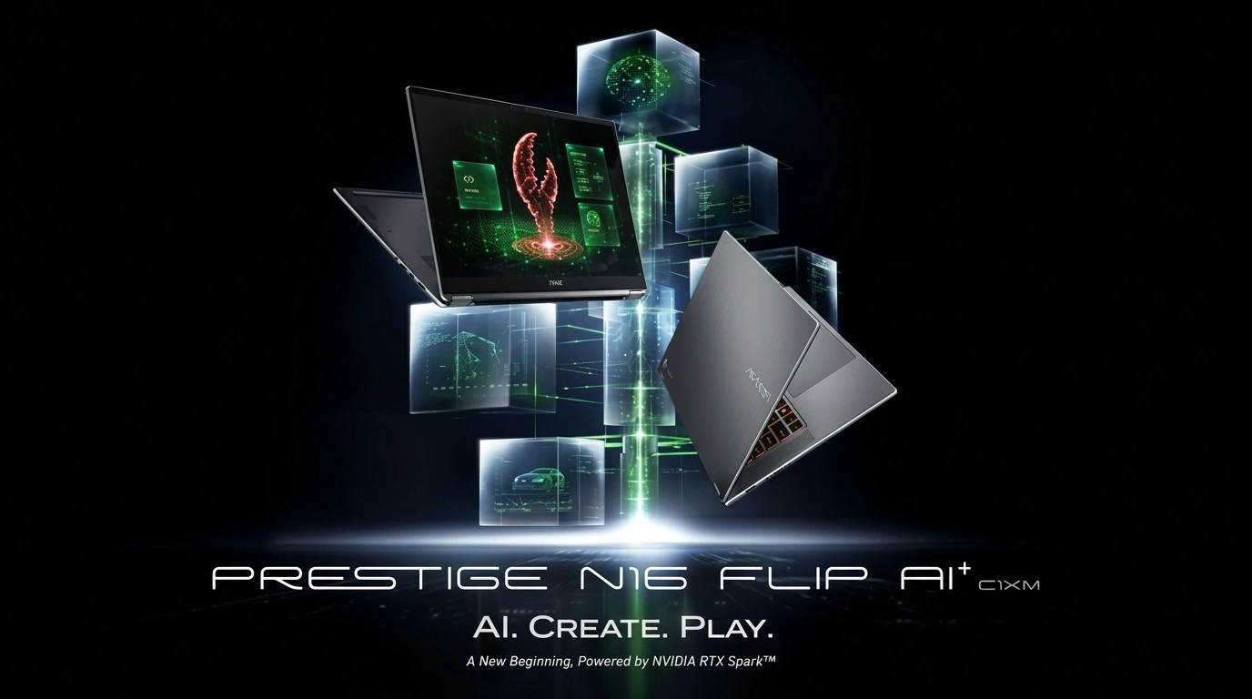 MSI Prestige N16 Flip AI+: Laptop Convertible RTX Spark untuk Kerja Profesional Ekstrem