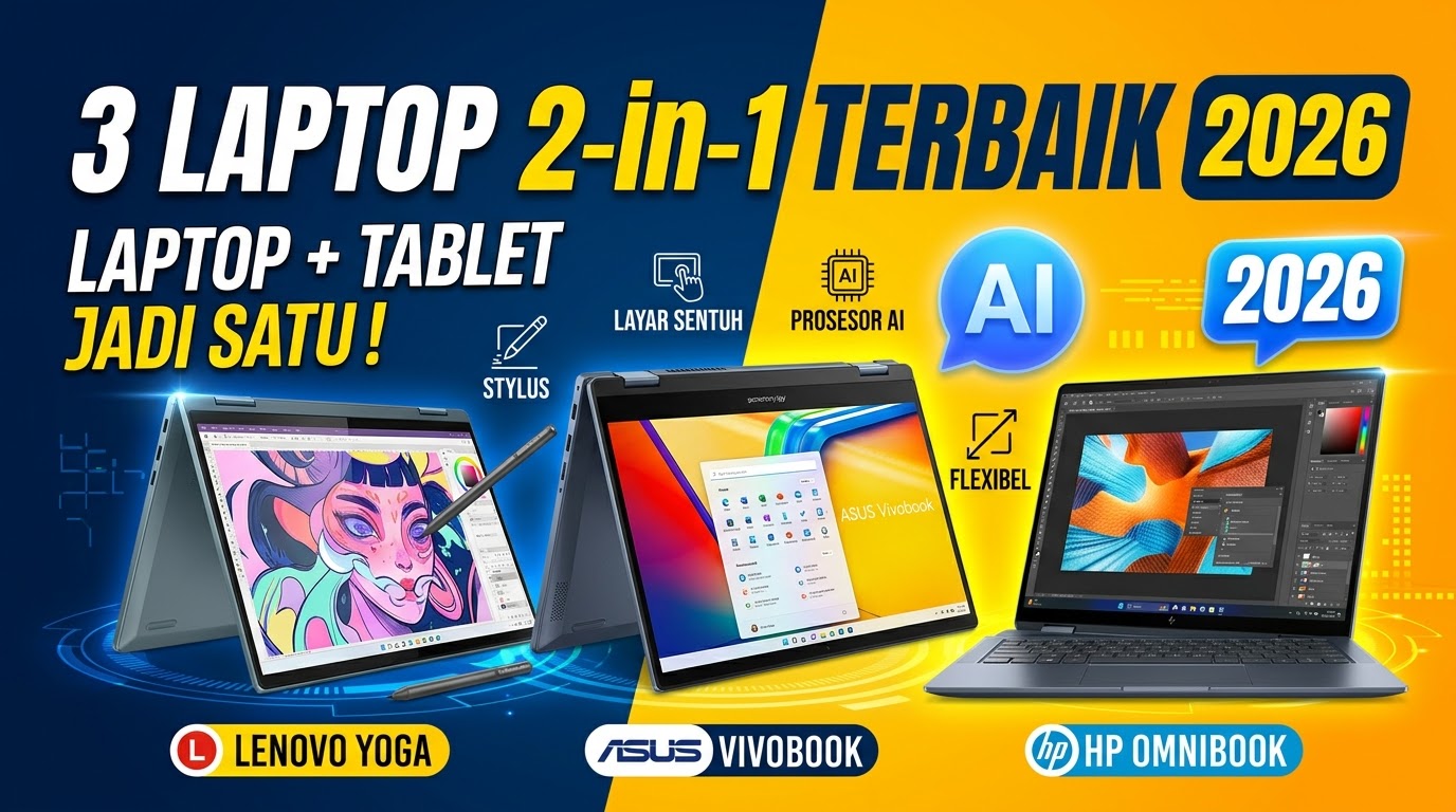 Laptop 2-in-1 Terbaik untuk Kreator dan Profesional