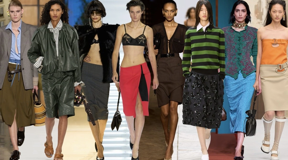 Ikat Pinggang Besar dan Rok Selutut: Siluet Baru di Runway