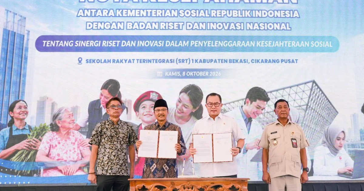 Kemensos–BRIN Kolaborasi Perkuat Sekolah Rakyat dengan Inovasi Riset
