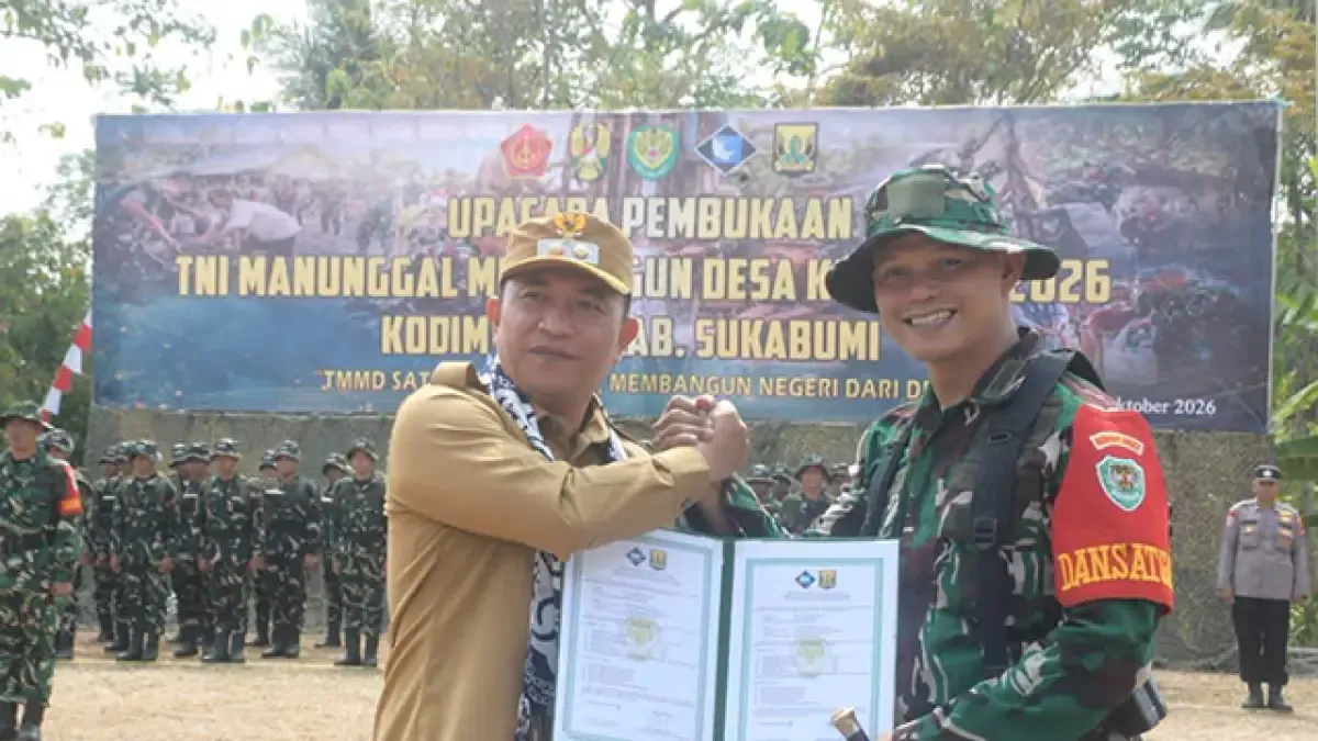 TMMD ke-130 Bangun Jalan, Rumah, dan Air Bersih di Sukabumi