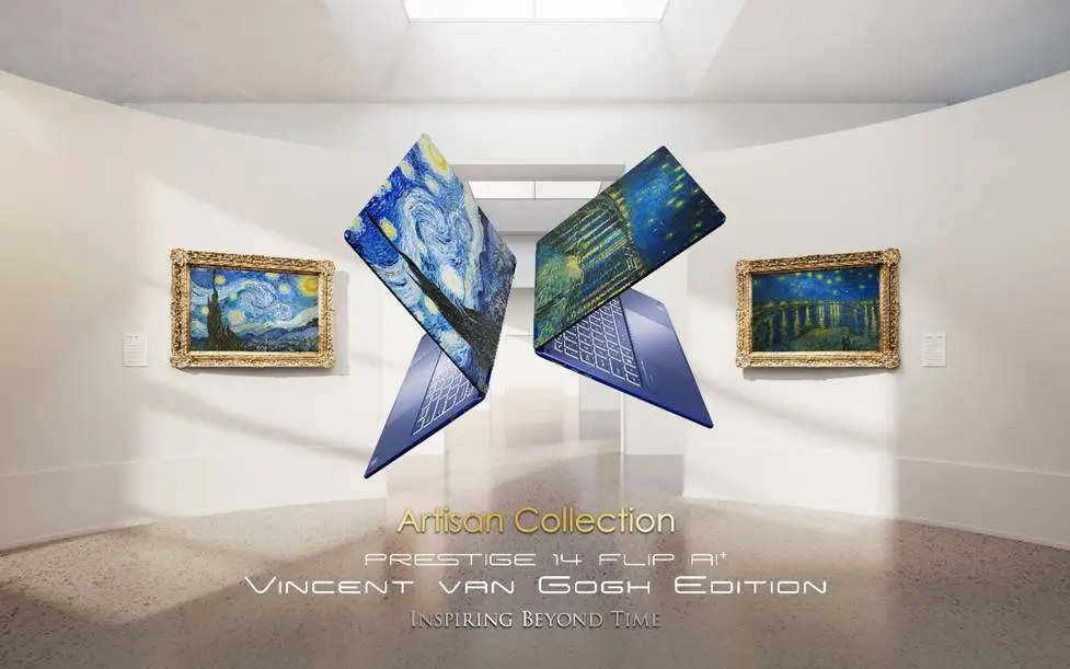 MSI Prestige 14 Flip AI+ van Gogh Edition: Seni, OLED, dan AI di Laptop 2-in-1 Premium