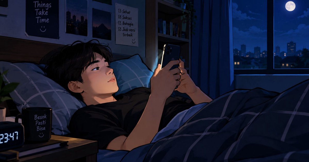 Mengapa Scrolling Sebelum Tidur Membuat Otak Sulit Berhenti