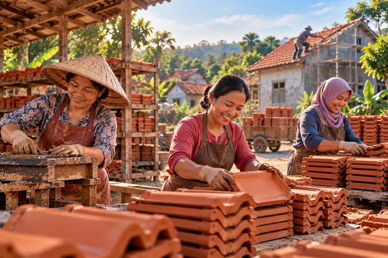 Perajin Genteng Tradisional Berjuang di Tengah Program Bedah Rumah