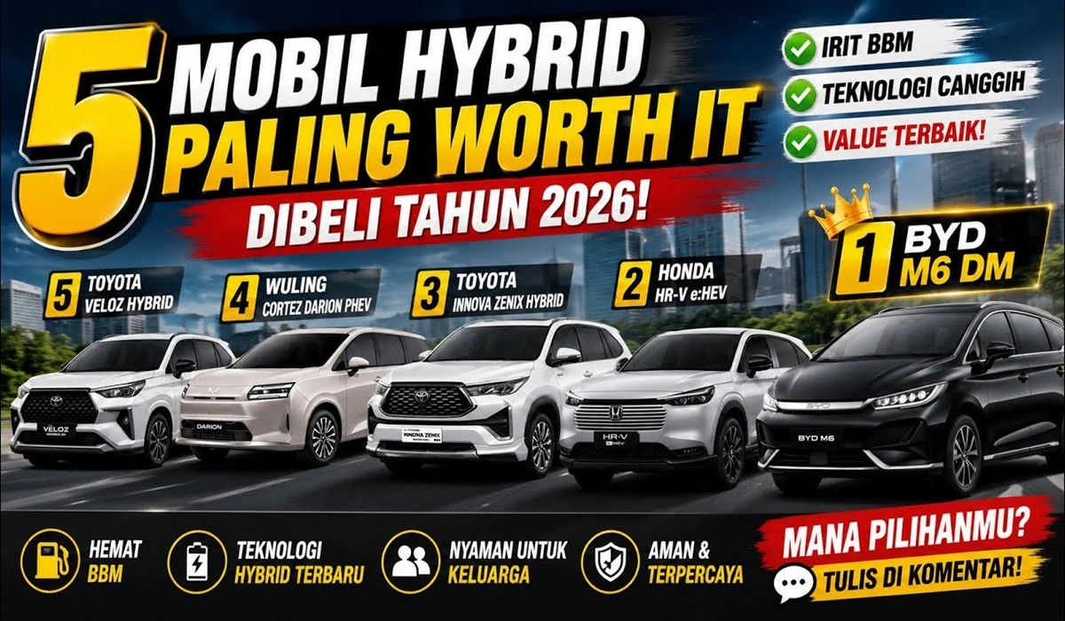 5 Mobil Hybrid Terbaik: Irit, Canggih, dan Nyaman Harian