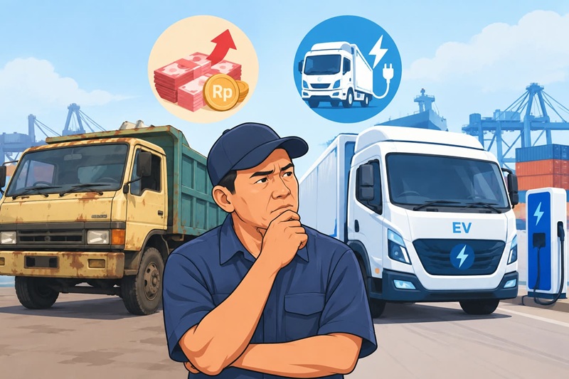 Armada Truk Tua Jadi Sumbatan Logistik di Pelabuhan