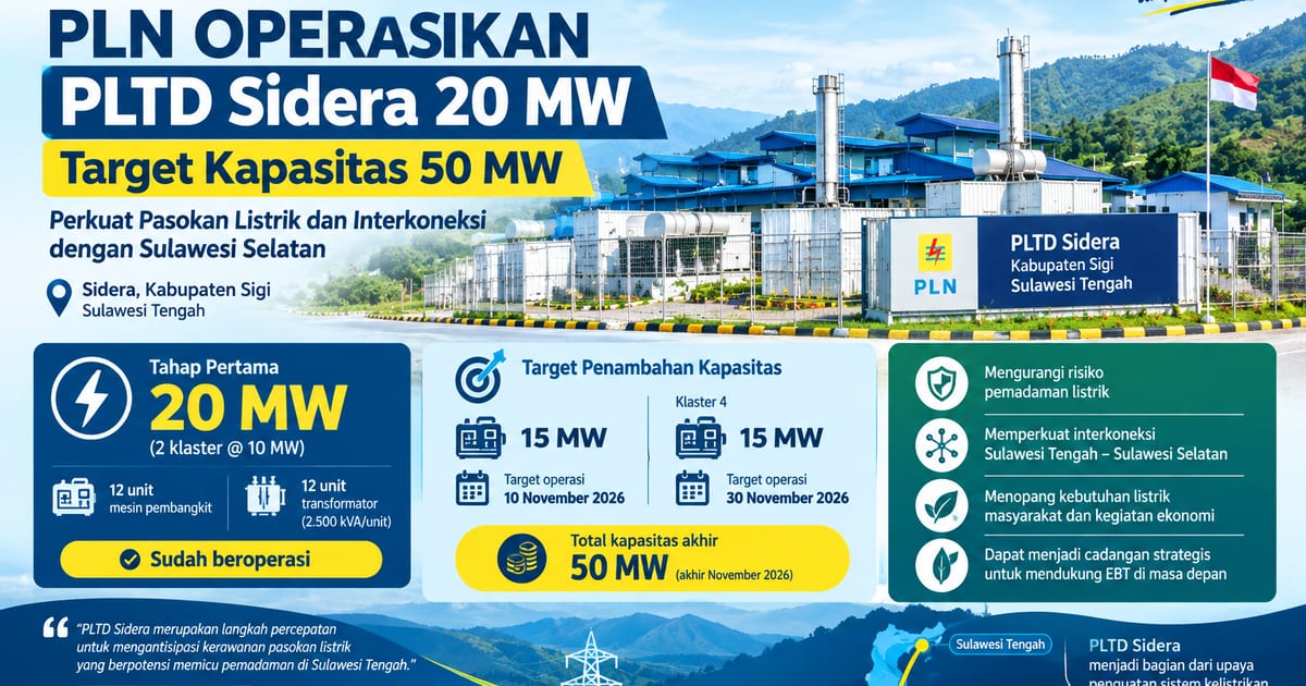 PLTD Sidera dan Target Bebas Gelap: Taruhan Besar Sulawesi Tengah