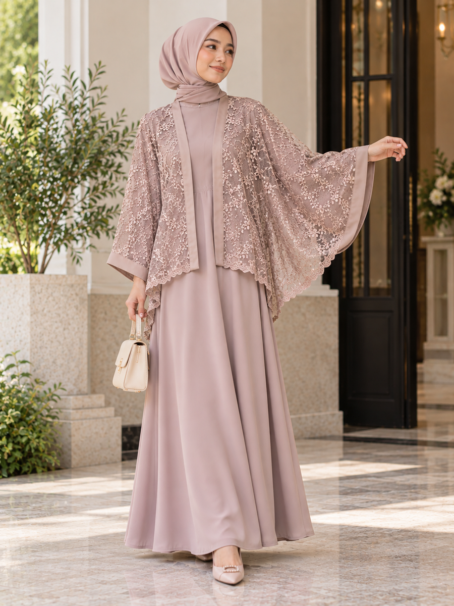 Panduan Lengkap Styling Gamis Modern dengan Outer Brokat