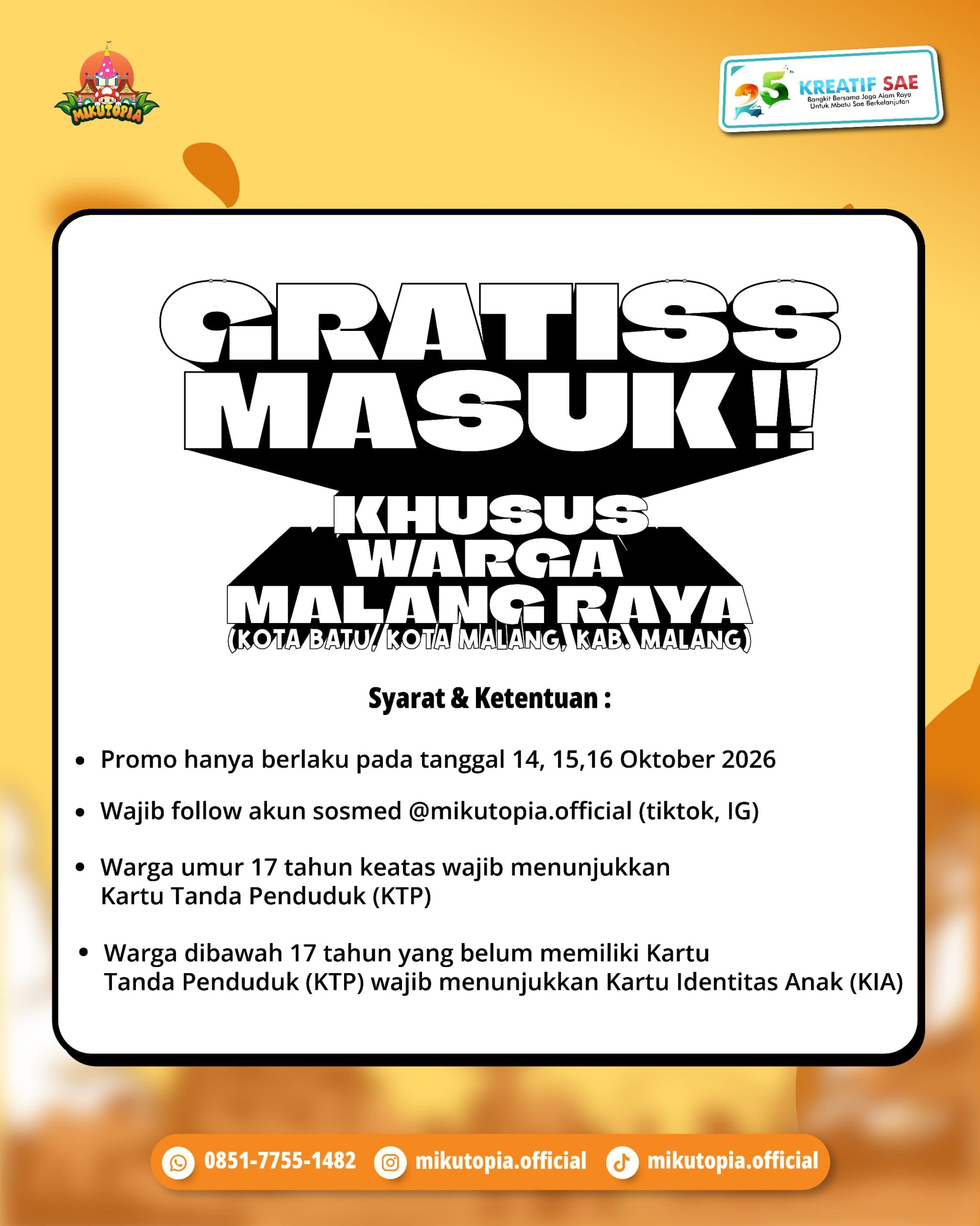 Diskon Tiket Taman Hiburan hingga 30 Persen untuk Perayaan Ulang Tahun Kota
