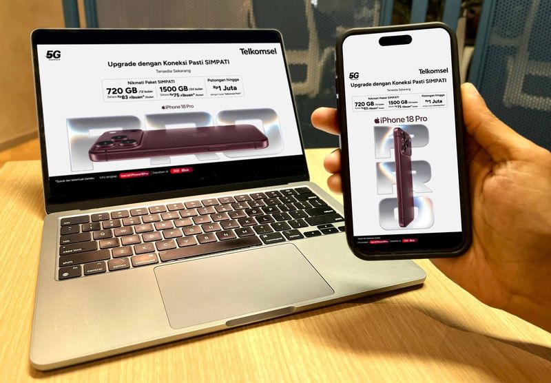 Bundling iPhone 18 Pro Telkomsel: Diskon Rp1 Juta dan Kuota 720GB