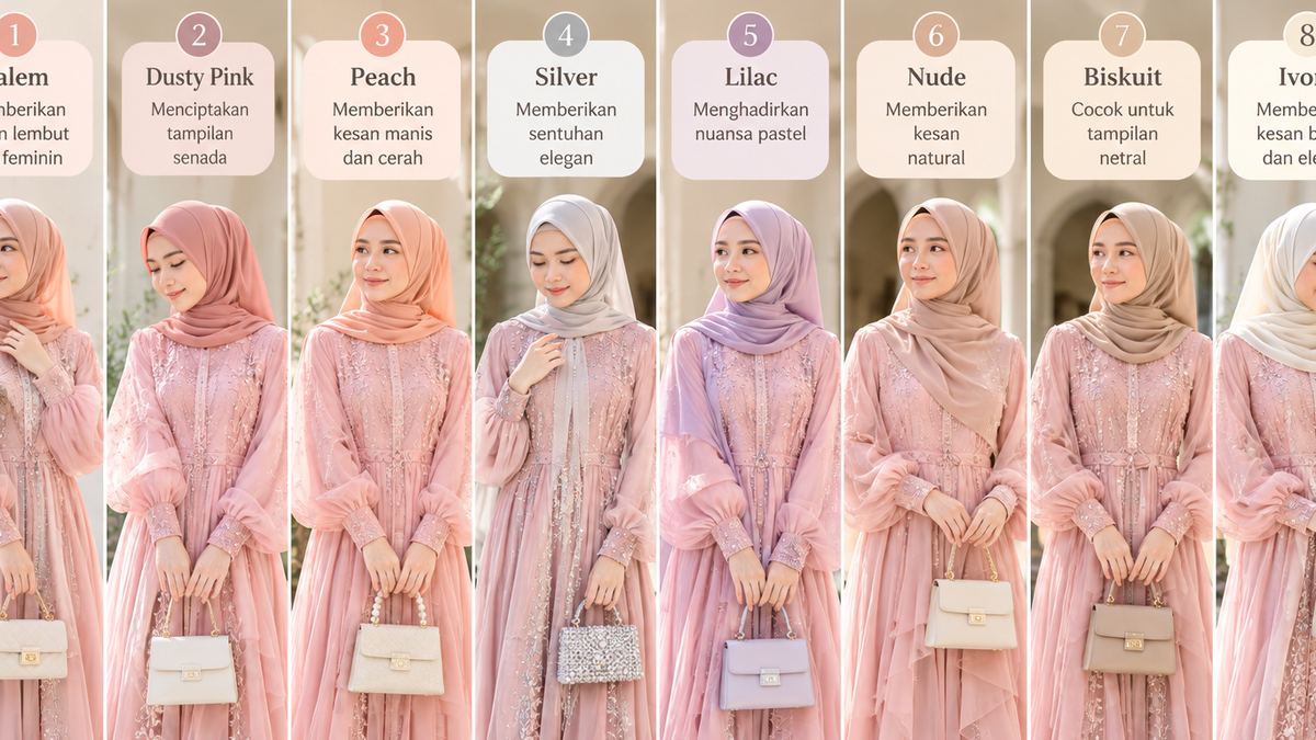 Panduan Lengkap Warna Hijab untuk Gamis Burgundy dan Pink