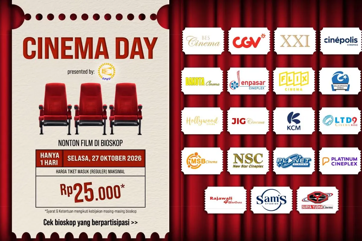 Nonton Bioskop Cuma Rp25 Ribu? Begini Cara Maksimalkan Cinema Day