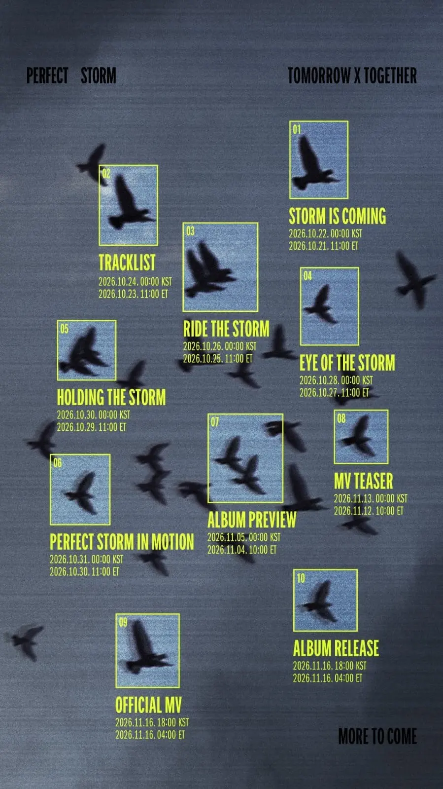 Jadwal “PERFECT STORM” TXT Bangun Antisipasi Lewat Visual Badai