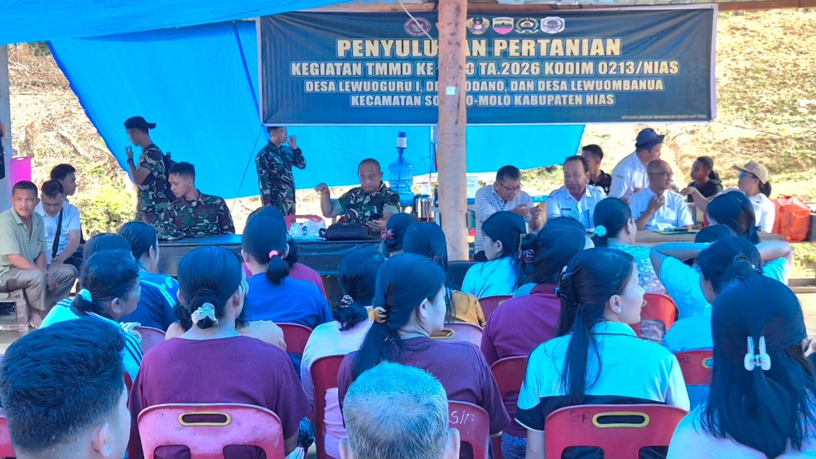 TMMD Nias Satukan Penyuluhan Pertanian dan Pembangunan Desa