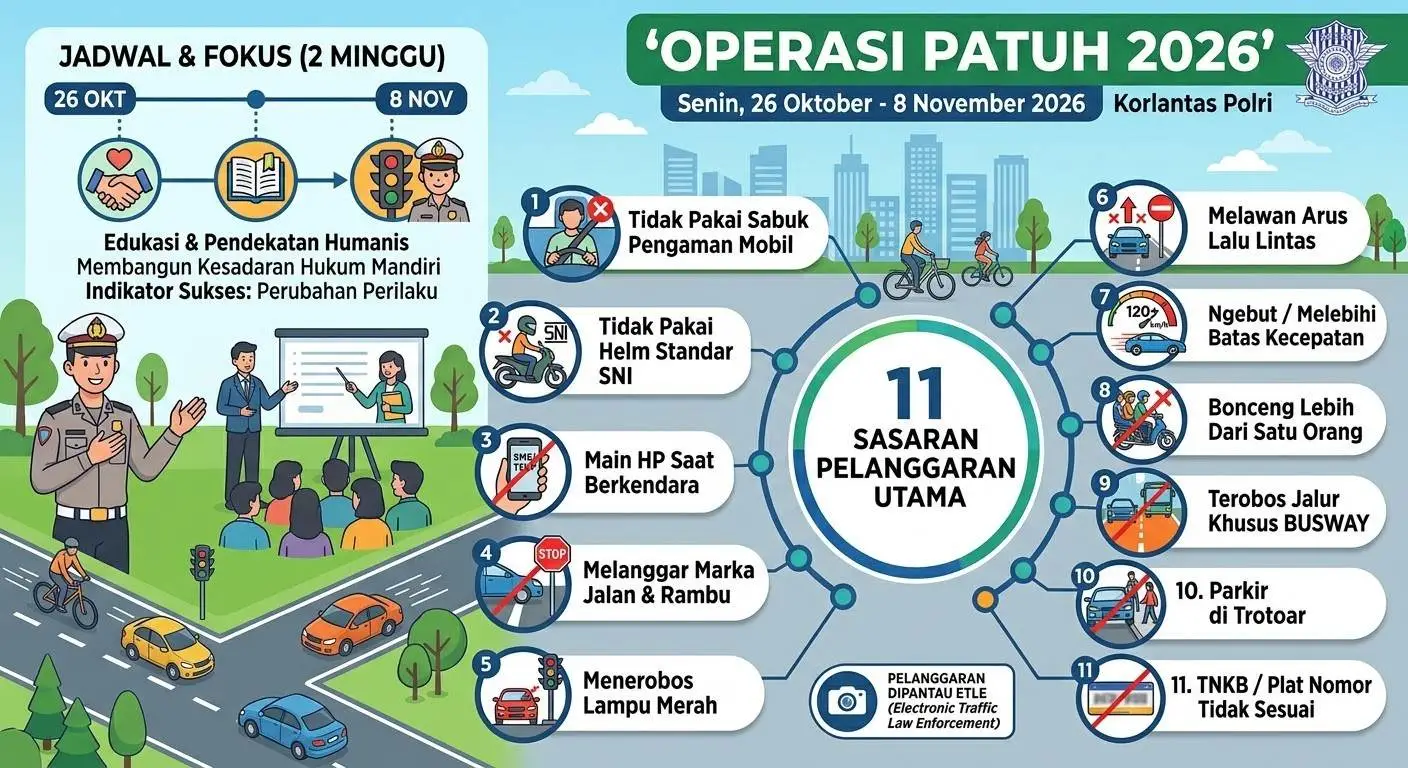 Operasi Patuh Menyoroti Lawan Arus dan 11 Sasaran