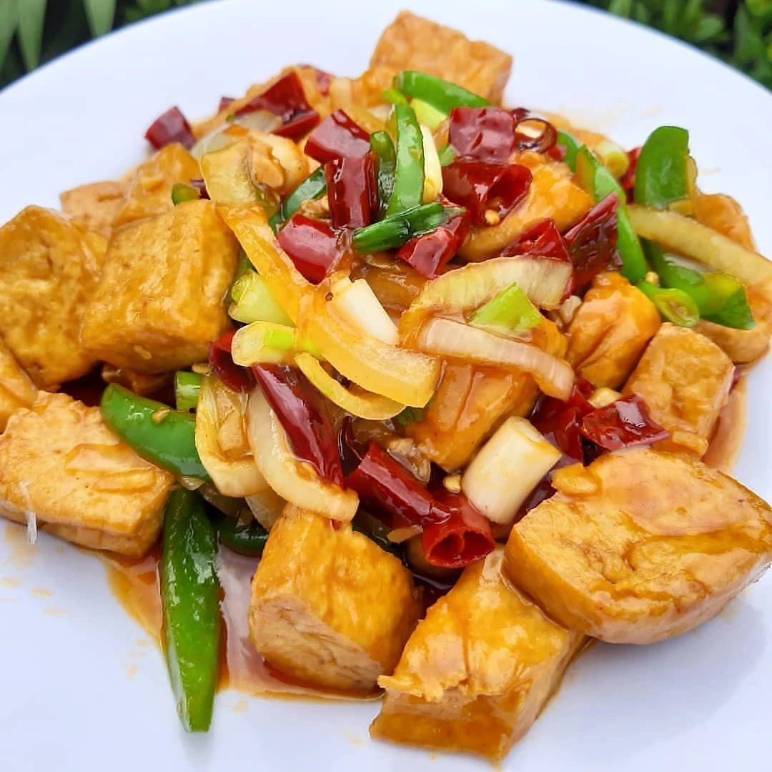 Tahu Saus Barbeque Rumahan Gurih, Trik Bola Tahu Tidak Mudah Pecah