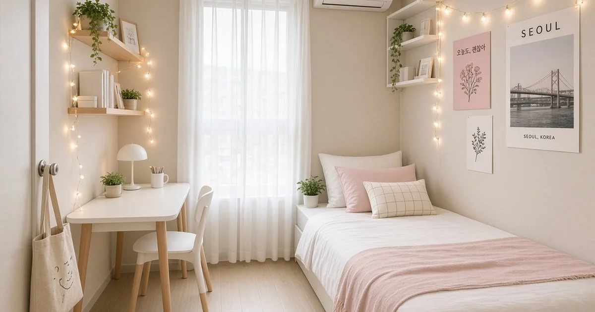 Kamar Kost 2x3 Bergaya Korea Minimalis Tanpa Renovasi
