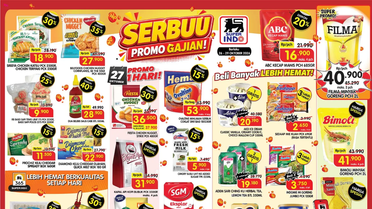 Promo Superindo Weekday: Diskon Ikan dan Bawang Bombay hingga 45%