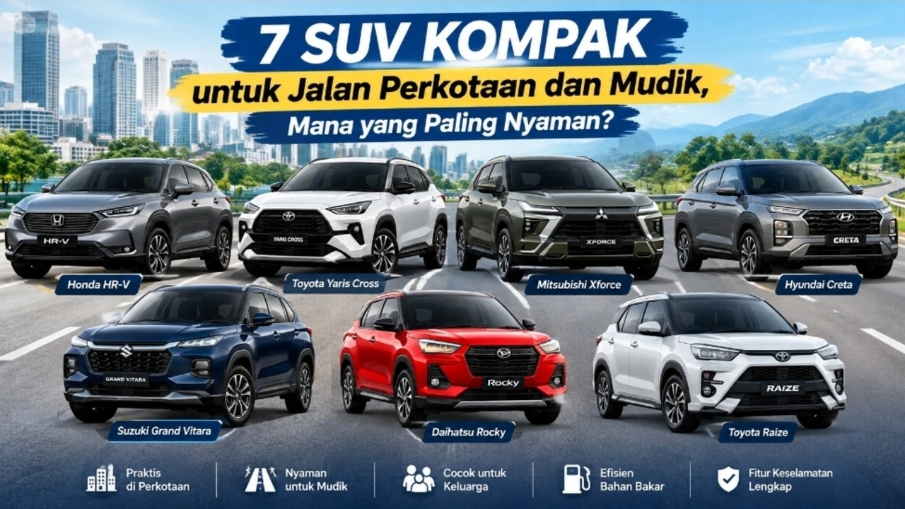 7 SUV Kompak untuk Kota dan Mudik: Pilih yang Nyaman