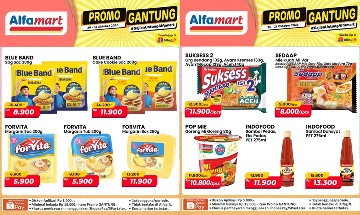 Promo JSM Alfamart: Mi Instan, Margarin, dan Kebutuhan Harian