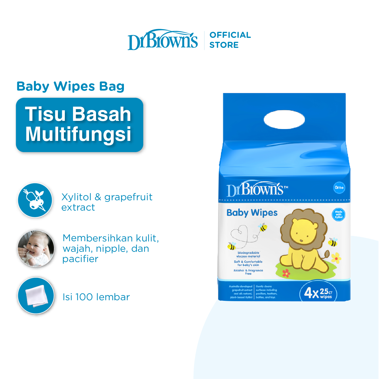 Harga Baru Turun: Dr.Browns Baby Wipes /