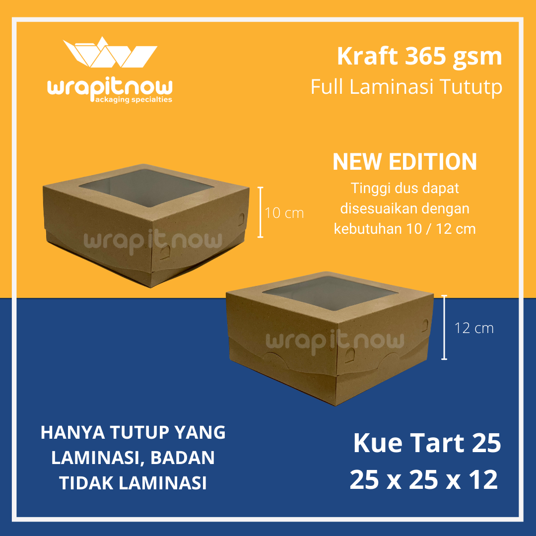 Harga Baru Turun: Dus Kue Tart Kraft