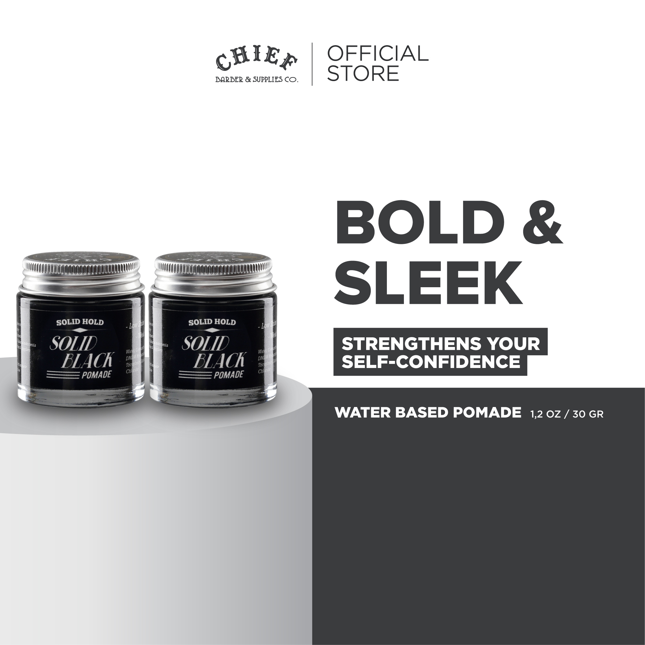 Harga Baru Turun: CHIEF SOLID BLACK