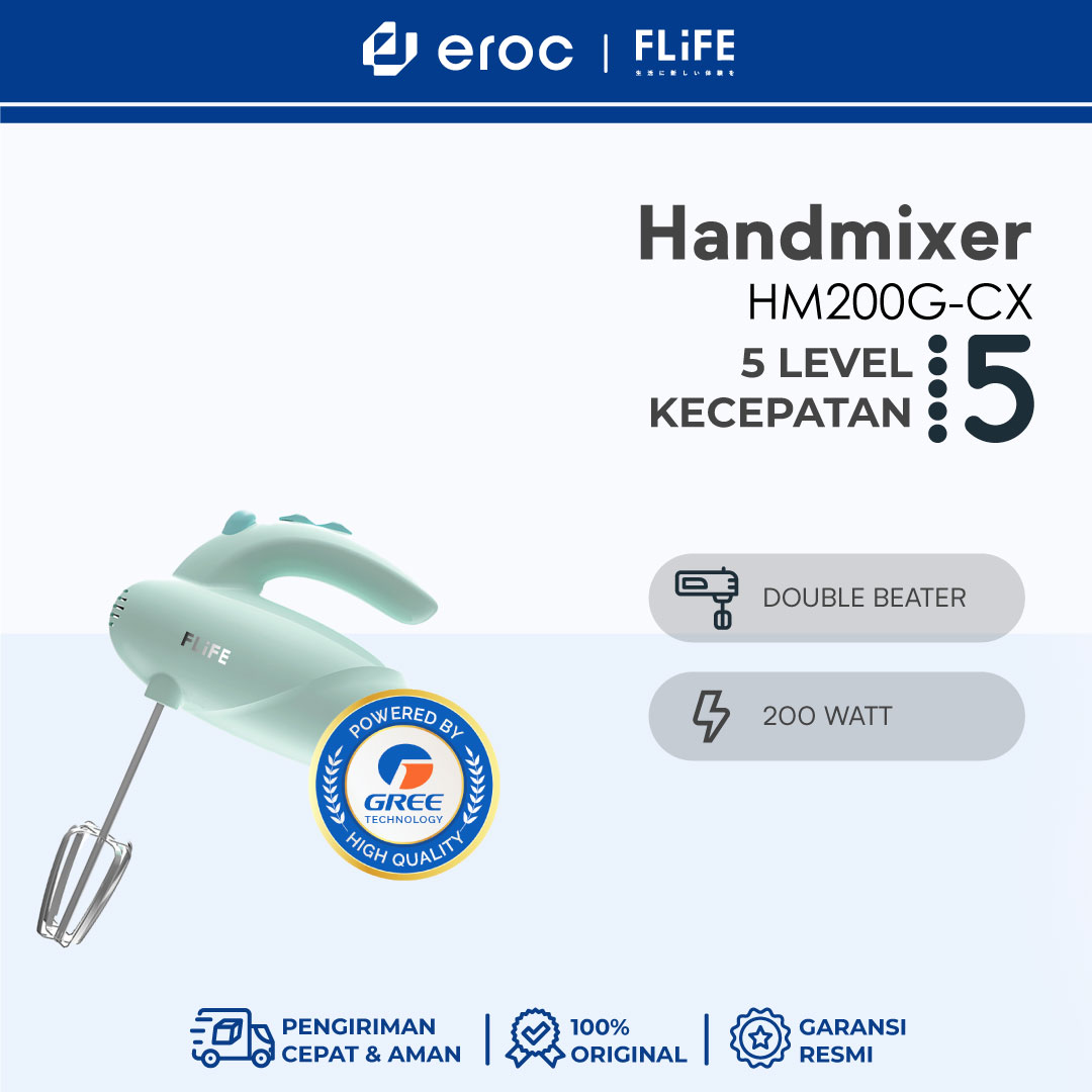 Turun 21%: FLIFE HM200G-CX Hand Mixer