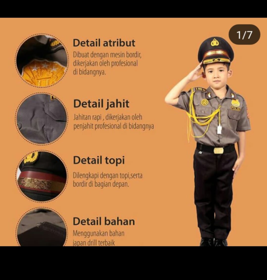 Harga Baru Turun: Baju Polisi Anak –