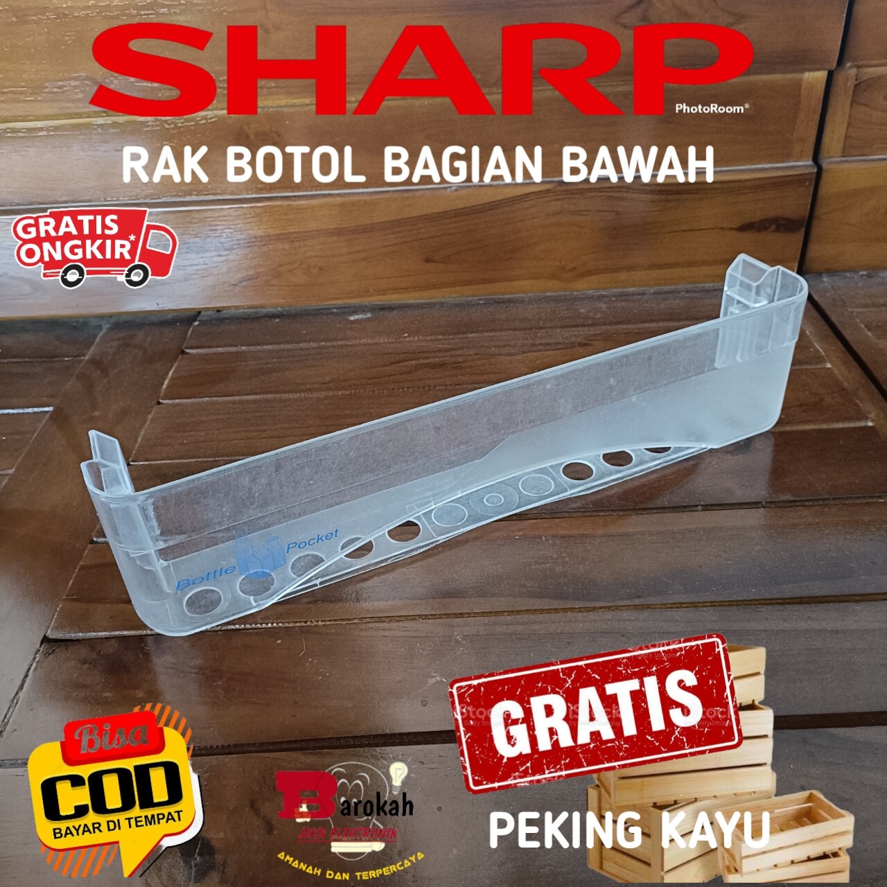 Turun 22%: Rak Botol Bagian Bawah Sharp