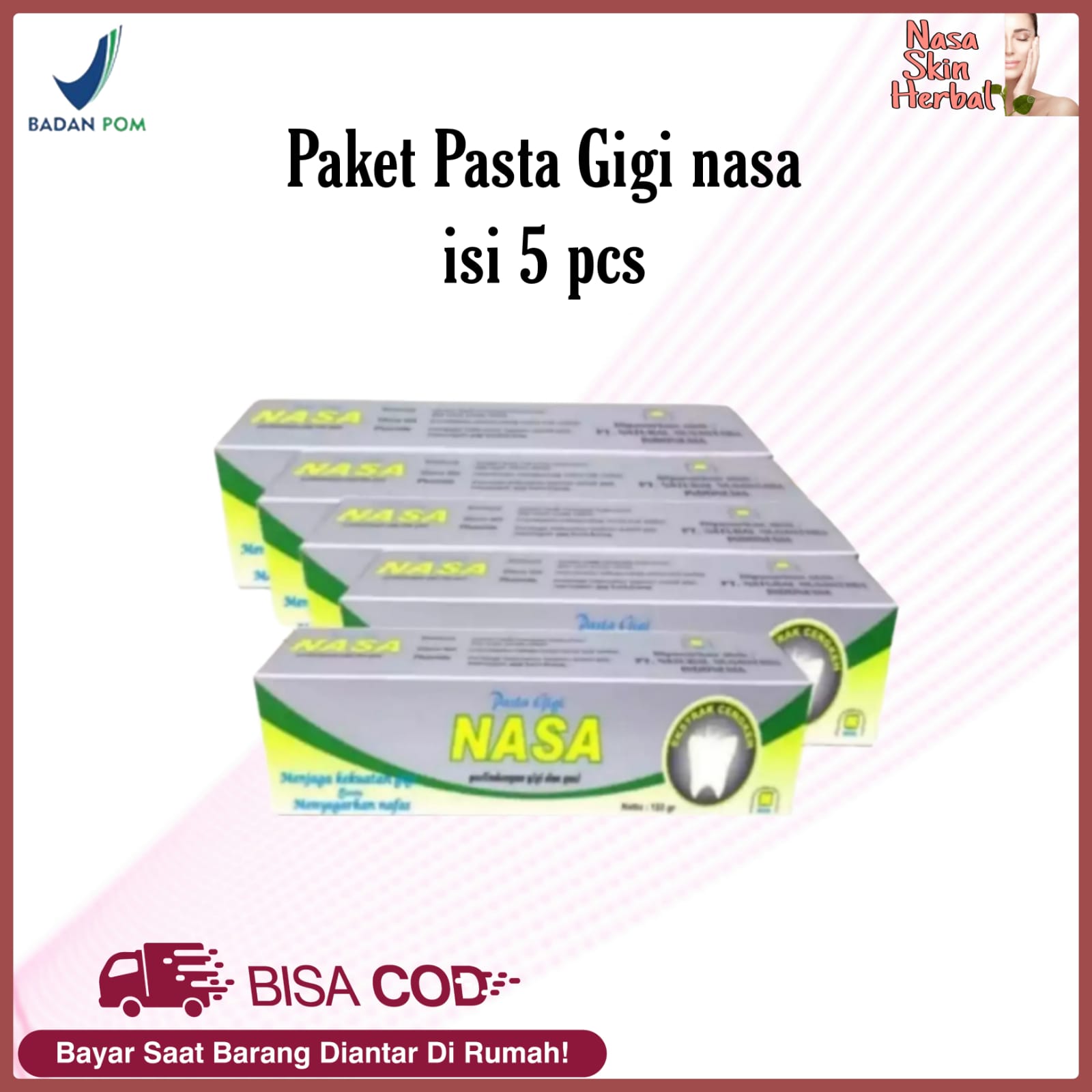 Harga Baru Turun: pasta gigi nasa 100% /