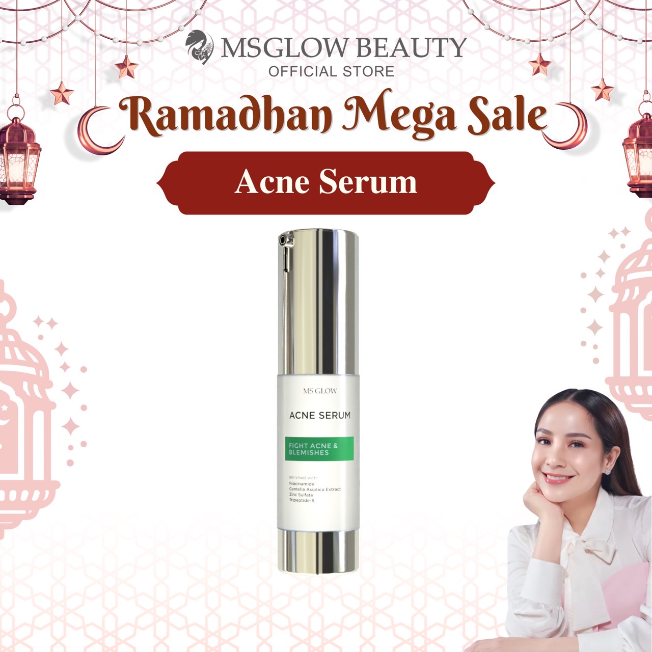 Turun 22%: Ms Glow Acne Serum Jerawat
