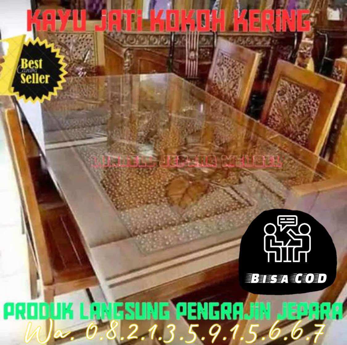 Harga Baru Turun: MEJA MAKAN JATI 6